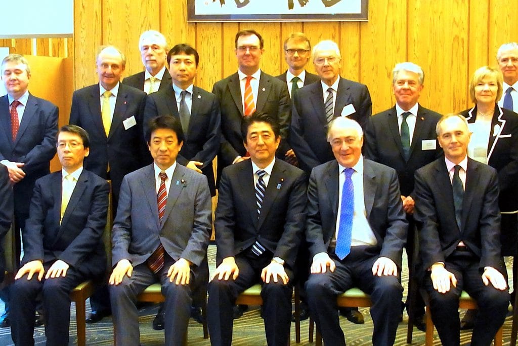 Group members from the UK meet with Prime Minister Abe