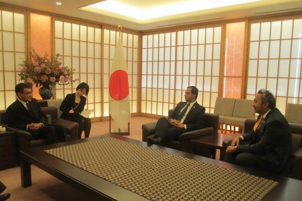 Meeting with Foreign Minister Taro Kono