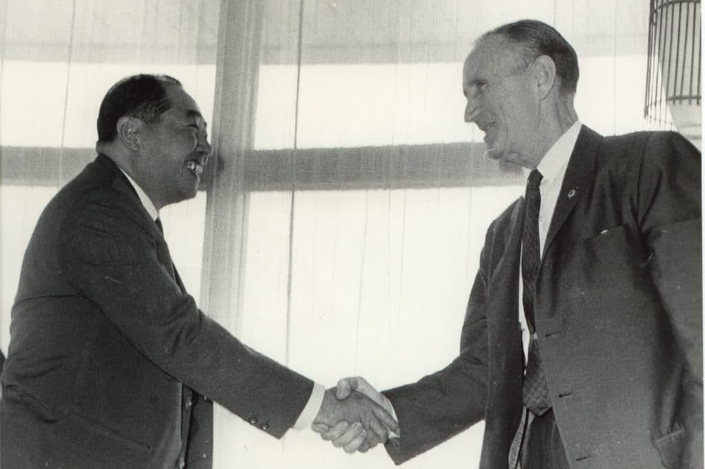 The 1st Japanese-American Assembly, better known as the Shimoda Conference,  was held in 1967 by JCIE's predecessor, JCIU