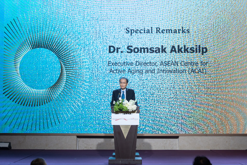 Dr. Somsak Akkslip stressed the importance of innovation to address aging in Asia