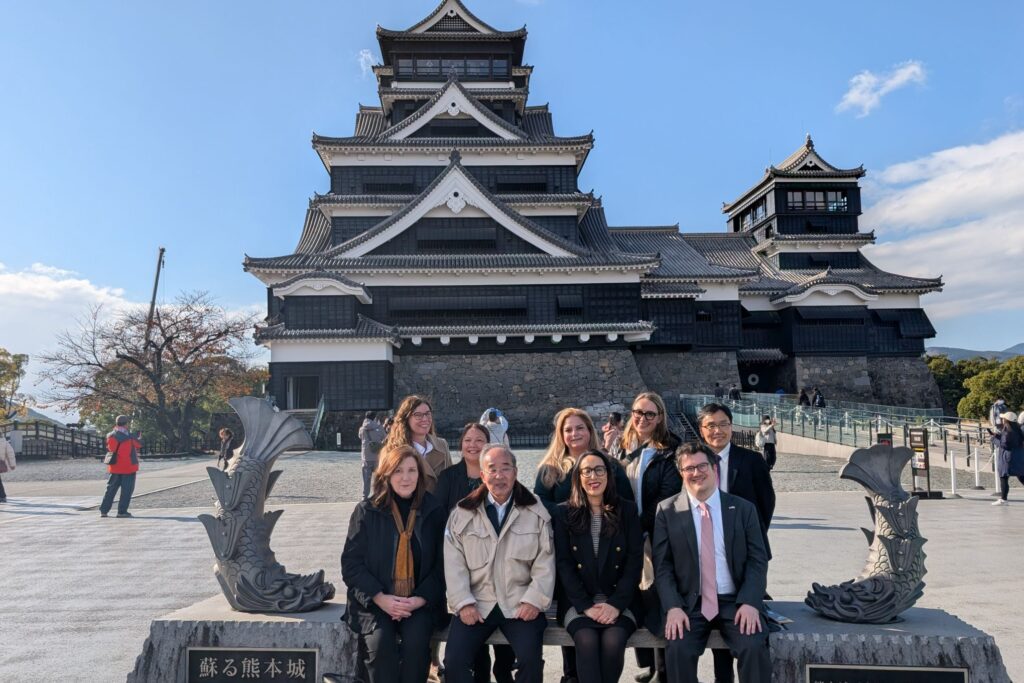 Visit to Kumamoto Castle to observe reconstruction efforts after the 2016 earthquake