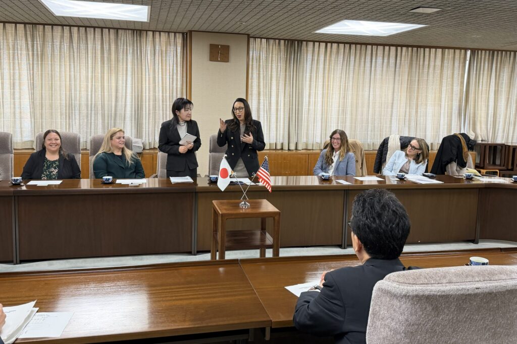 Supervisor Paloma Aguirre presents on the situation in San Diego to Kumamoto City staff