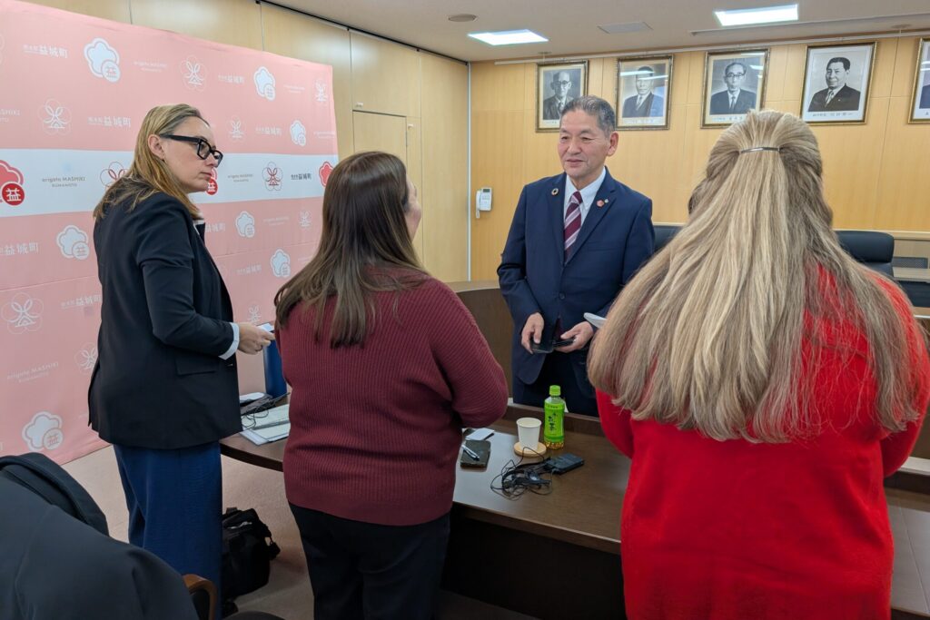 Sharing perspectives with the Mayor of Mashiki