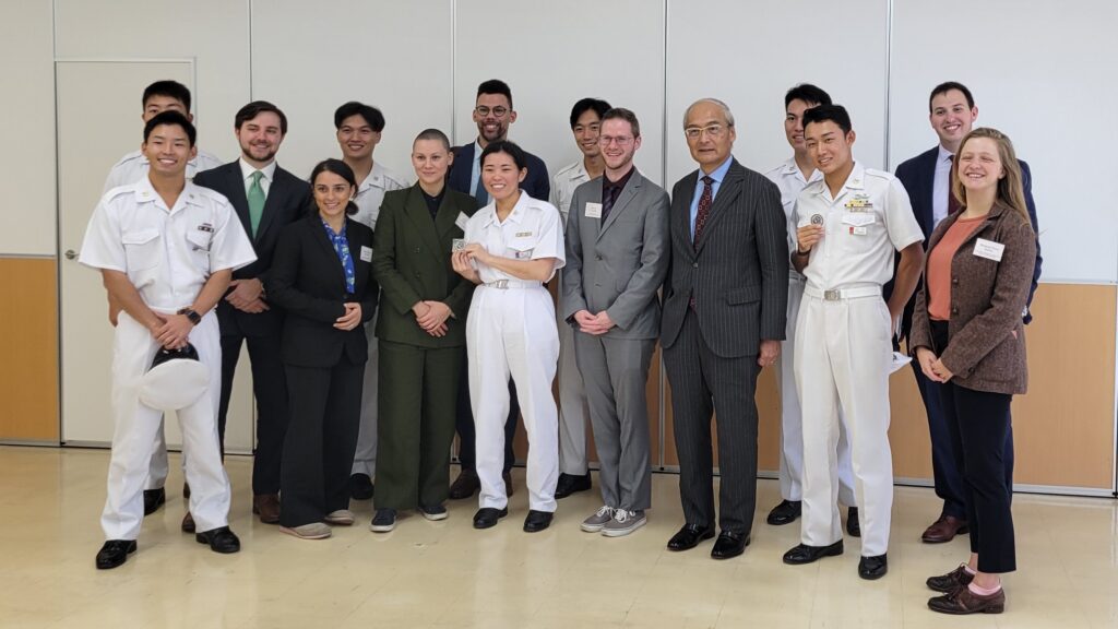 Meeting with cadets at Japan's National Defense Academy