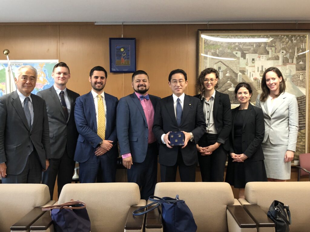 Meeting with Fumio Kishida, who would go on to become Prime Minister in 2021